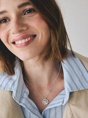 Silver Tone Waterproof Stainless Steel Spinner Necklace - Image 2 of 6
