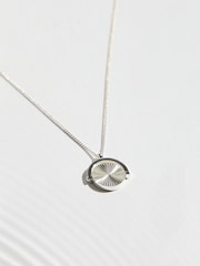 Silver Tone Waterproof Stainless Steel Spinner Necklace - Image 5 of 6