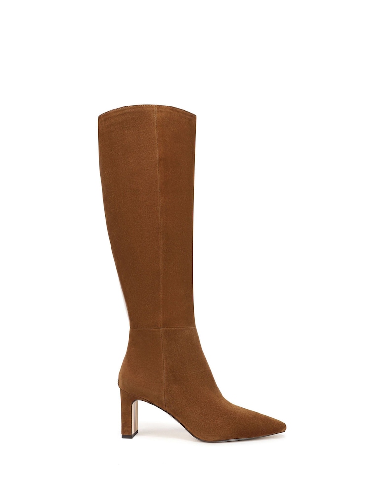 Sam Edelman Brown Sylvia Tan Suede Wide Fit Knee High Boots - Image 1 of 7 Sam Edelman Brown Sylvia Tan Suede Wide Fit Knee High Boots - Image 1 of 7