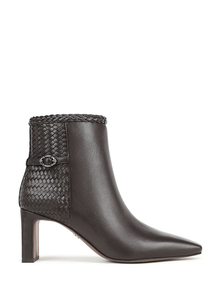 Sam Edelman Brown Saige Weave Regular Fit Ankle Boots - Image 1 of 7 Sam Edelman Brown Saige Weave Regular Fit Ankle Boots - Image 1 of 7