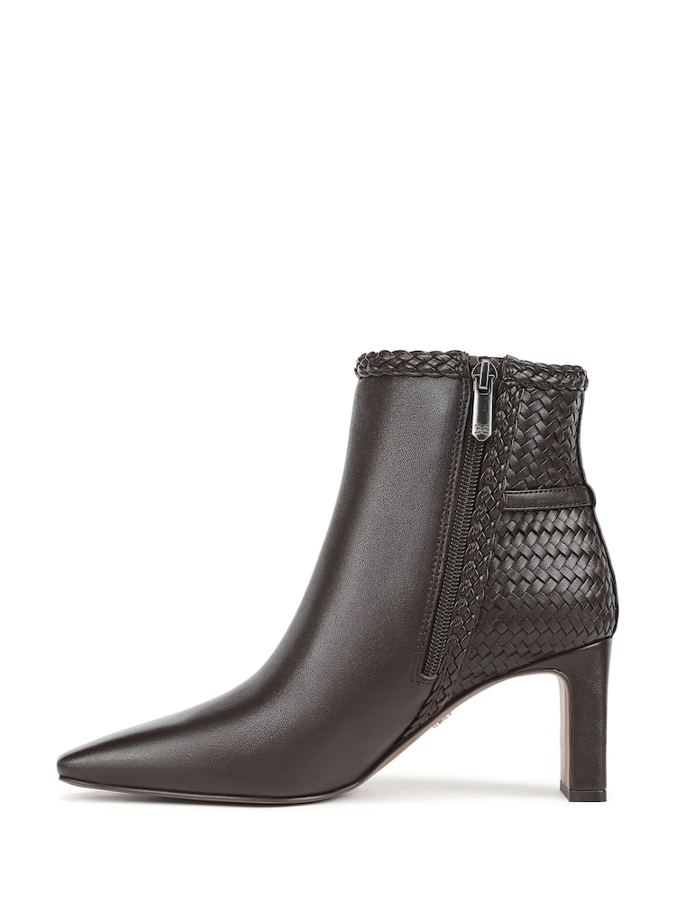Sam Edelman Brown Saige Weave Regular Fit Ankle Boots - Image 2 of 7 Sam Edelman Brown Saige Weave Regular Fit Ankle Boots - Image 2 of 7