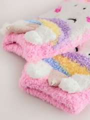 Pink Unicorn Christmas Cosy Socks - Image 4 of 5