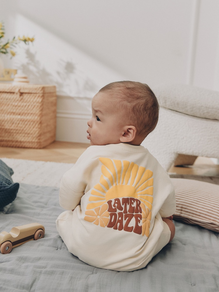 Neutral Sunshine Seminal Printed Button Through Baby Romper - Image 1 of 13 Neutral Sunshine Seminal Printed Button Through Baby Romper - Image 1 of 13