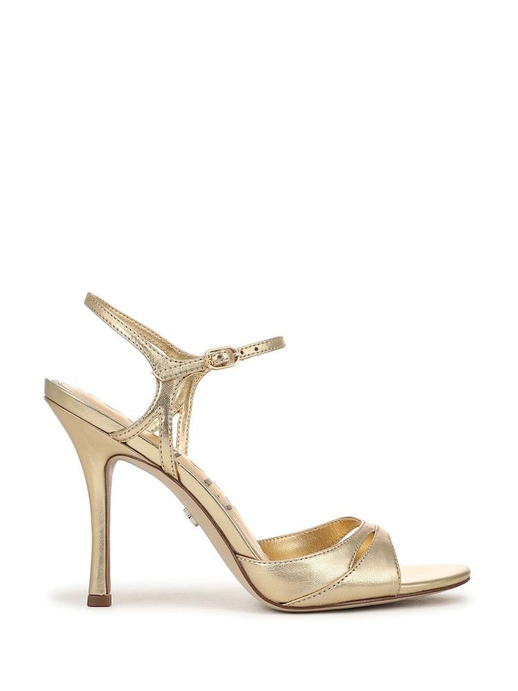 Sam Edelman Cressida Gold Stiletto Heel Sandals - 7суретінің 1 суреті Sam Edelman Cressida Gold Stiletto Heel Sandals - 7суретінің 1 суреті