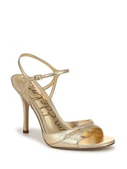 Sam Edelman Cressida Gold Stiletto Heel Sandals - 7суретінің 3 суреті