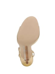 Sam Edelman Cressida Gold Stiletto Heel Sandals - 7суретінің 7 суреті