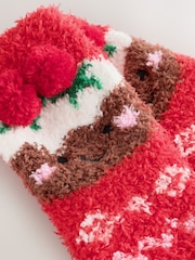 Red Pudding Christmas Cosy Socks - Image 3 of 4
