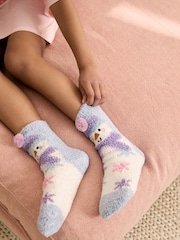 Purple Snowman Christmas Cosy Socks - Image 1 of 5