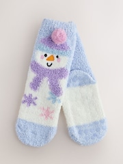 Purple Snowman Christmas Cosy Socks - Image 3 of 5