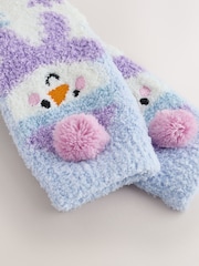 Purple Snowman Christmas Cosy Socks - Image 4 of 5
