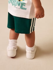 Green Side Stripe Jersey Shorts (3mths-7yrs) - Image 5 of 6