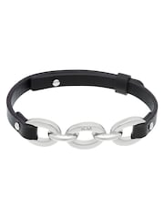 Karen Millen Chain Link Leather Bracelet - Image 1 of 5