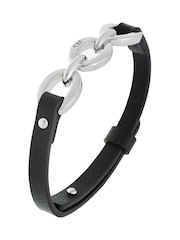 Karen Millen Chain Link Leather Bracelet - Image 2 of 5