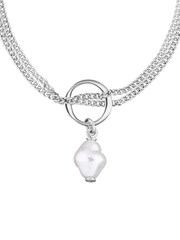 Karen Millen Silver Tone Modern Pearl Bracelet - Image 5 of 5