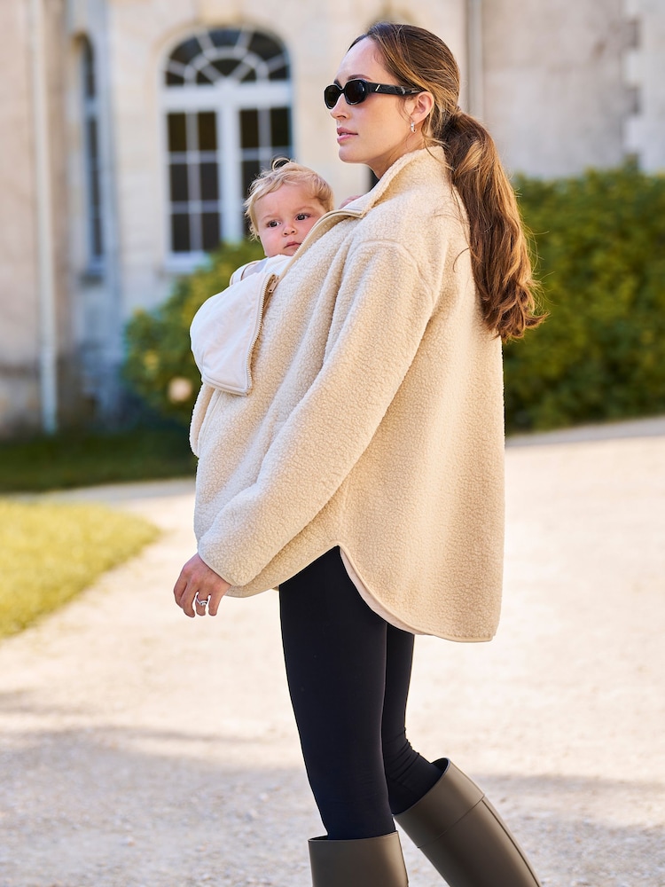 Crème - Veste de maternité et de bébé Seraphine Borg 3en1 - Image 6 de 6 Crème - Veste de maternité et de bébé Seraphine Borg 3en1 - Image 6 de 6