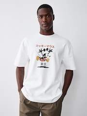 Белый - Disney Mickey Mouse Relaxed Fit T-Shirt - Изображение 3 8