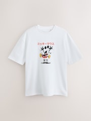 Белый - Disney Mickey Mouse Relaxed Fit T-Shirt - Изображение 6 8