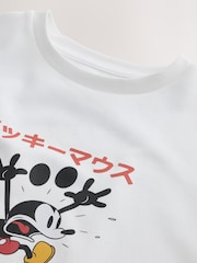 Белый - Disney Mickey Mouse Relaxed Fit T-Shirt - Изображение 7 8