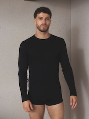 Black Long Sleeve Thermal Tops 2 Pack - Image 2 of 9
