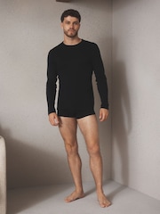 Black Long Sleeve Thermal Tops 2 Pack - Image 3 of 9