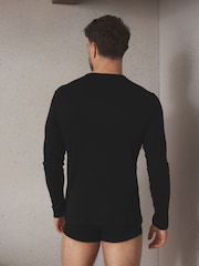 Black Long Sleeve Thermal Tops 2 Pack - Image 4 of 9