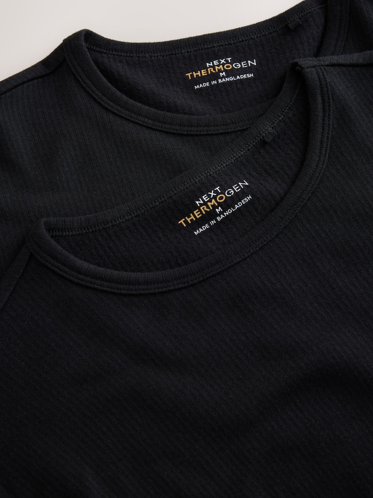 Black Long Sleeve Thermal Tops 2 Pack - Image 9 of 9 Black Long Sleeve Thermal Tops 2 Pack - Image 9 of 9