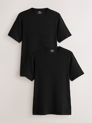 Black Short Sleeve Thermal Tops 2 Pack - Image 1 of 9