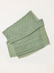 FatFace Green Textured Lightweight Scarf - Image 3 of 3