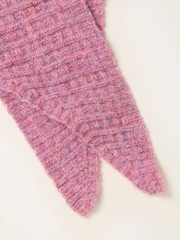 FatFace Pink Ribbed Triangle Scarf - Image 3 of 3