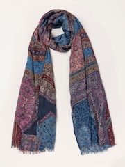 FatFace Multi Patchwork Lightweight Scarf - Image 1 of 3