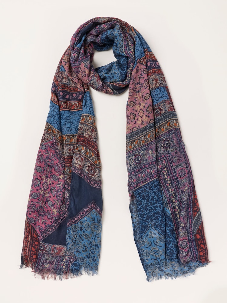 FatFace Multi Patchwork Lightweight Scarf - Image 1 of 3 FatFace Multi Patchwork Lightweight Scarf - Image 1 of 3