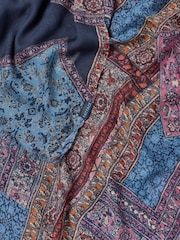 FatFace Multi Patchwork Lightweight Scarf - Image 3 of 3