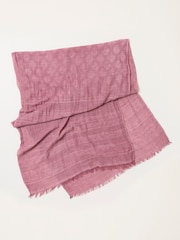FatFace Pink Textured Lightweight Scarf - Image 3 of 3