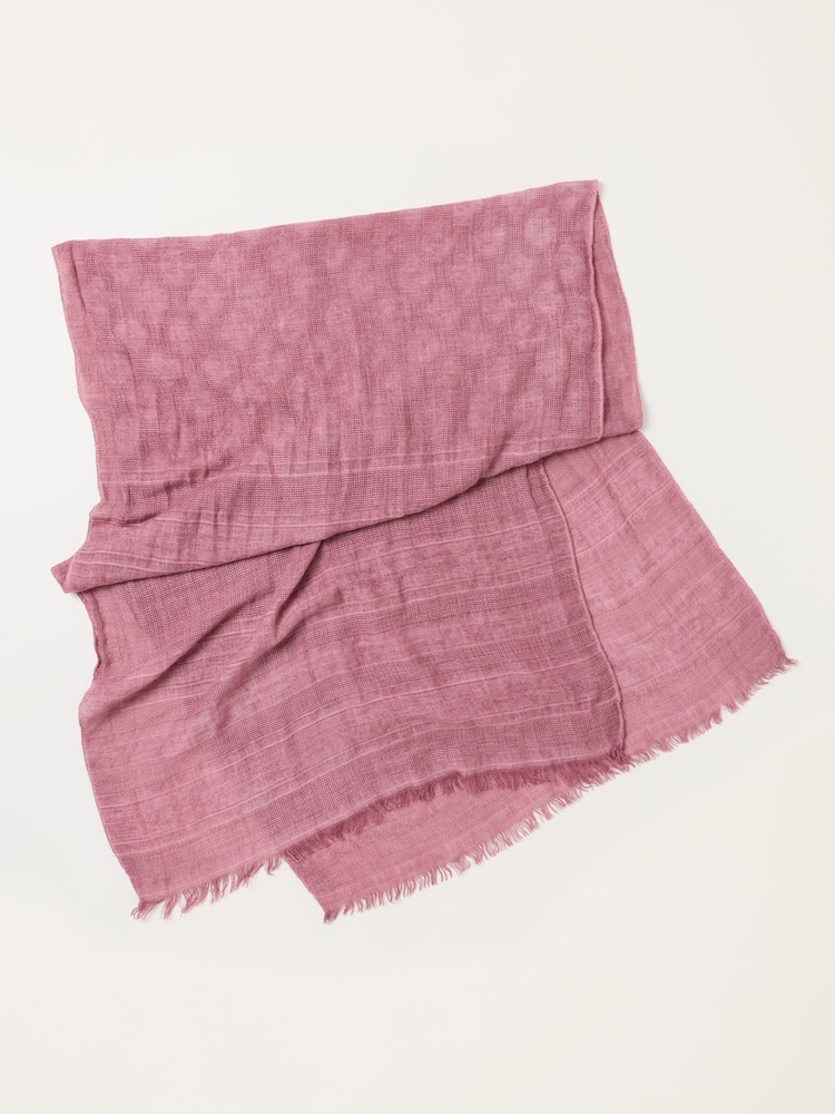 FatFace Pink Textured Lightweight Scarf - Image 3 of 3