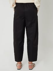 Threadbare Black Curved Seam Barrel Leg Trousers - Image 4 of 5