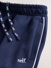 self. Navy Sporty Stripe Wide Leg Joggers - Image 8 of 8