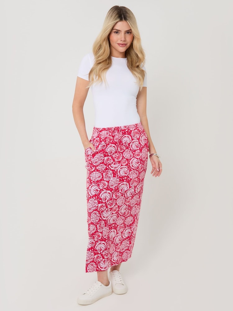 Rojo - Threadbare Jersey Maxi Skirt with Pockets - Imagen 1 de 4