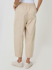 Threadbare Cream Curved Seam Barrel Leg Trousers - Image 3 of 4