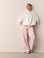 Pink Wide Leg Jeans - Image 1 of 4