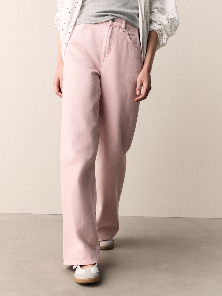 Pink Wide Leg Jeans - Image 2 of 4