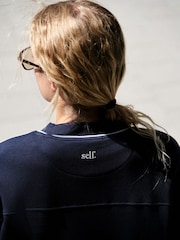 self. Navy Slogan Crew Neck Sweatshirt - Image 4 of 8