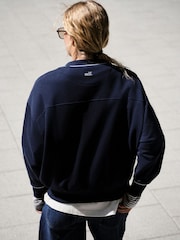 self. Navy Slogan Crew Neck Sweatshirt - Image 5 of 8