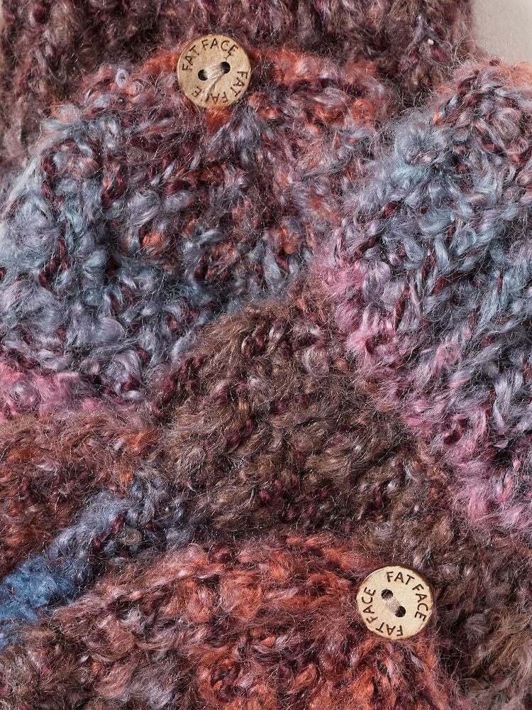 FatFace Teal Blue Space Dye Overflap Mittens - Image 3 of 3 FatFace Teal Blue Space Dye Overflap Mittens - Image 3 of 3