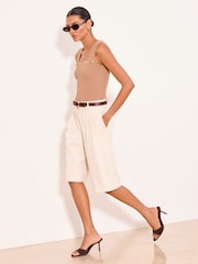 Marrón moca - Lipsy Square Neck Buttoned Knit Vest Top - Imagen 2 de 5
