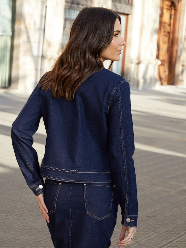 Threadbare Stretch Denim Jacket - 10的图像2｝