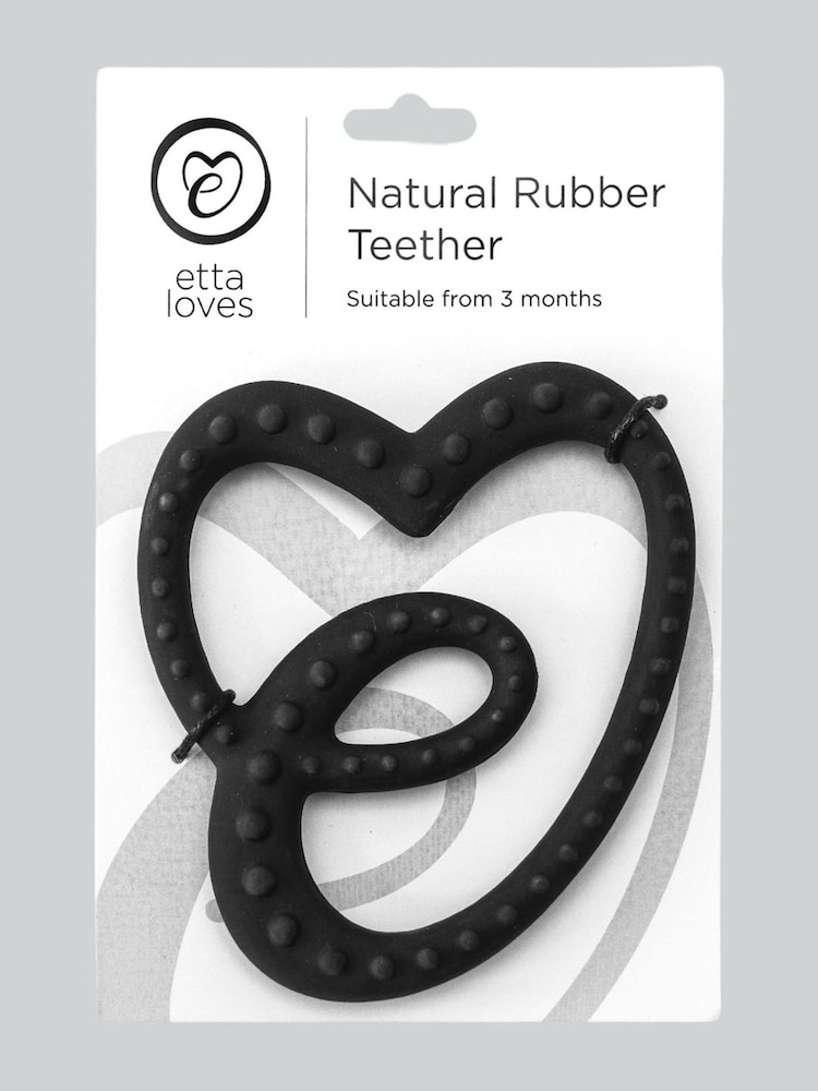 Etta Loves Black Sensory Rubber Teether - Image 4 of 4