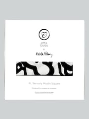 Etta Loves Black Keith Haring Sensory Extra Large Muslin - Image 5 of 5