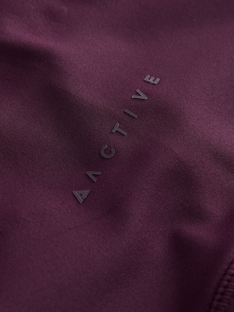 Burgundy Red Active Power Sports Leggings - Image 8 of 8 Burgundy Red Active Power Sports Leggings - Image 8 of 8