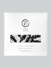 Etta Loves Black Fern Print Fern Sensory Muslin Extra Large - Image 4 of 8