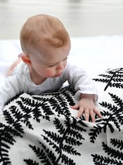 Etta Loves Black Fern Print Fern Sensory Muslin Extra Large - Image 8 of 8